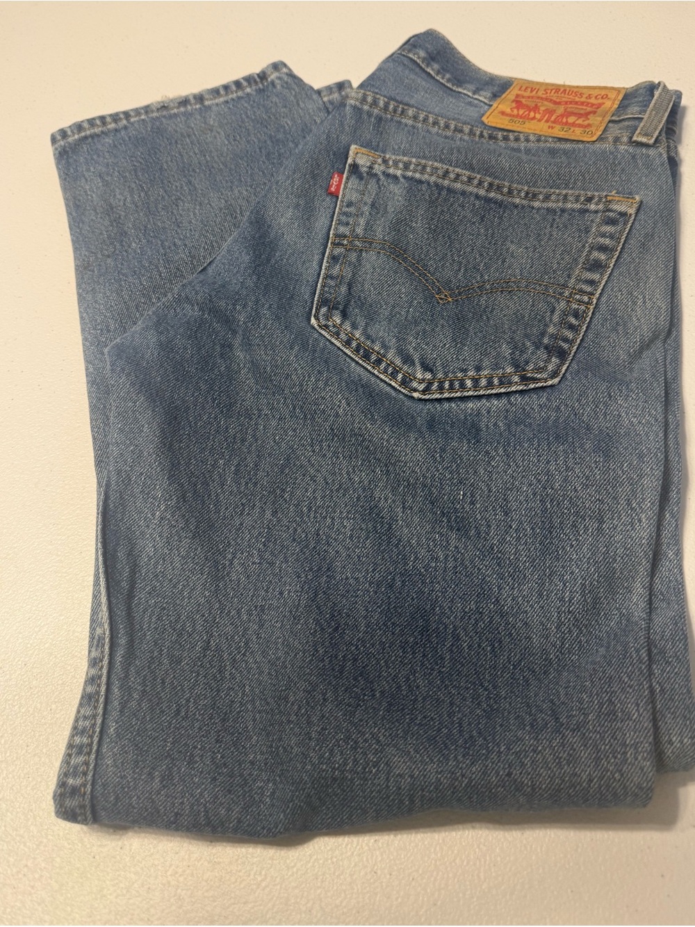 Levi's Men's 505 Light Blue Relaxed Fit Jeans